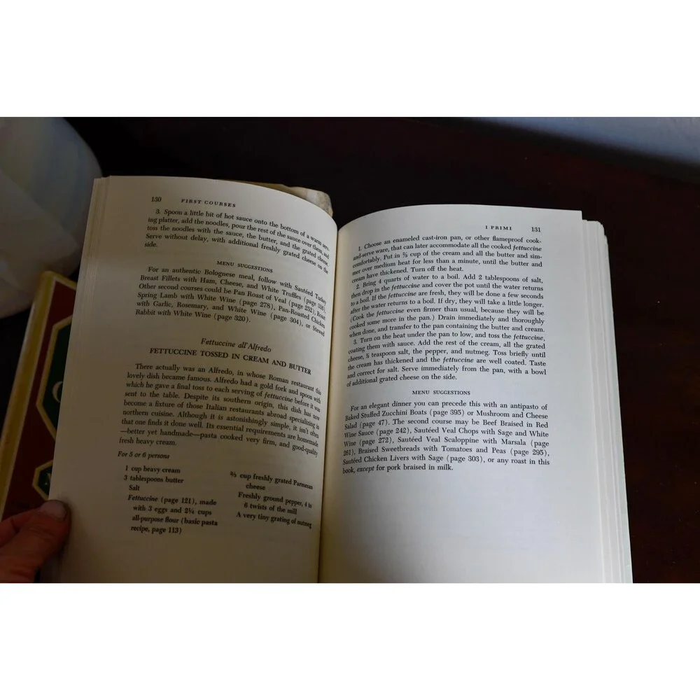 The Classic Italian Cook Book by Marcella Hazan, Vintage Hardcover Dust Jacket